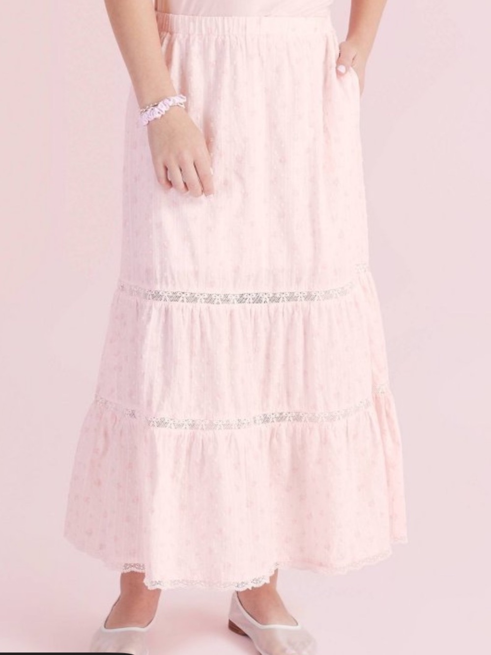 LoveShackFancy isla blooming ditsy tiered maxi skirt